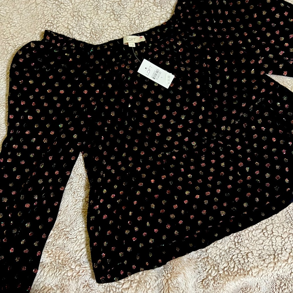 LOFT-AnnTaylor Long sleeve peasant top Size S